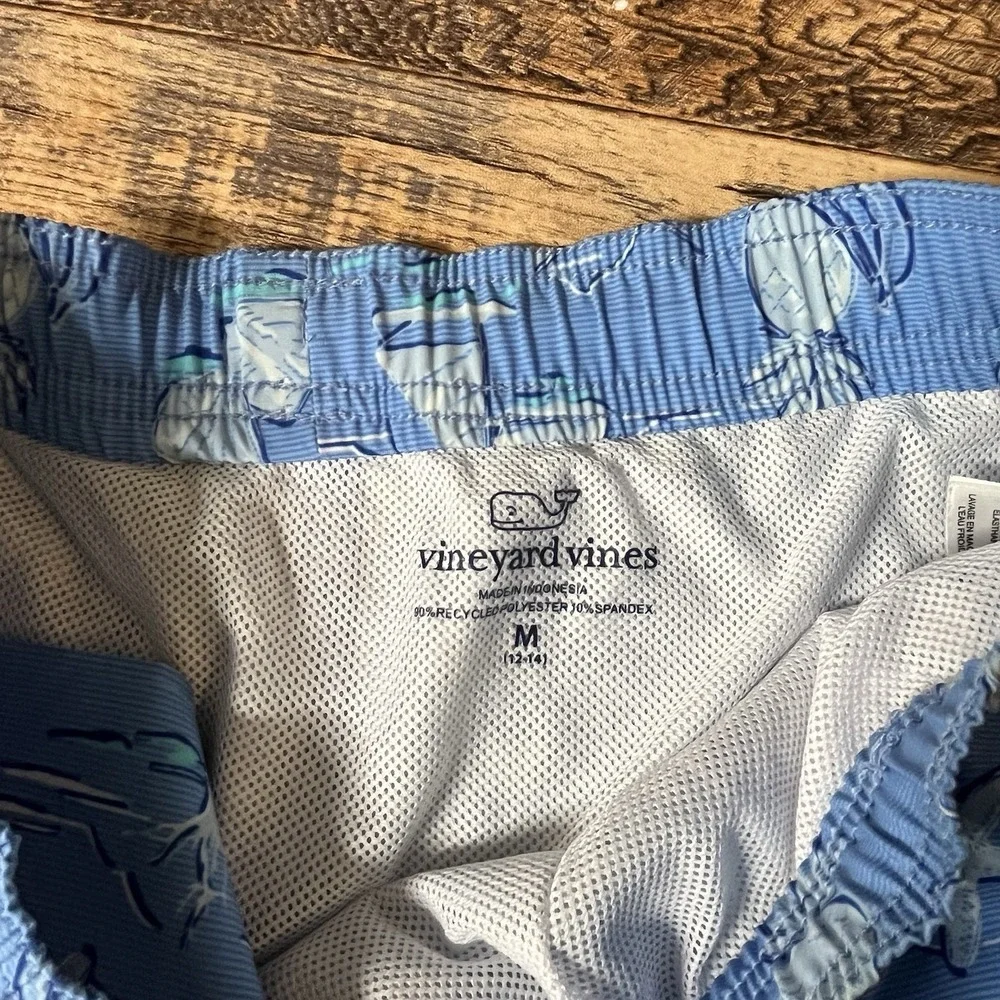 Vineyard Vines Swim Trunks Boys Medium Coastal Ocean Summer Turtles Vacation